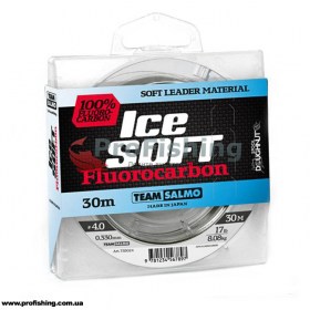 Леска Team Salmo Ice Soft Fluorocarbon - это флюорокарбон для поводков и шок-лидеров.